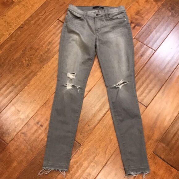 J Brand Super Skinny ”Cliché” Light Gray Denim Jeans - Picture 5 of 16